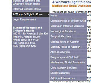 Illustration for article titled Arizona Launches Manipulative Government Website to Shame Women Out of Getting Abortions